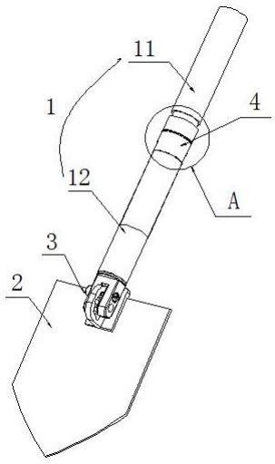 一种防松结构及使用该防松结构的工兵铲的制作方法