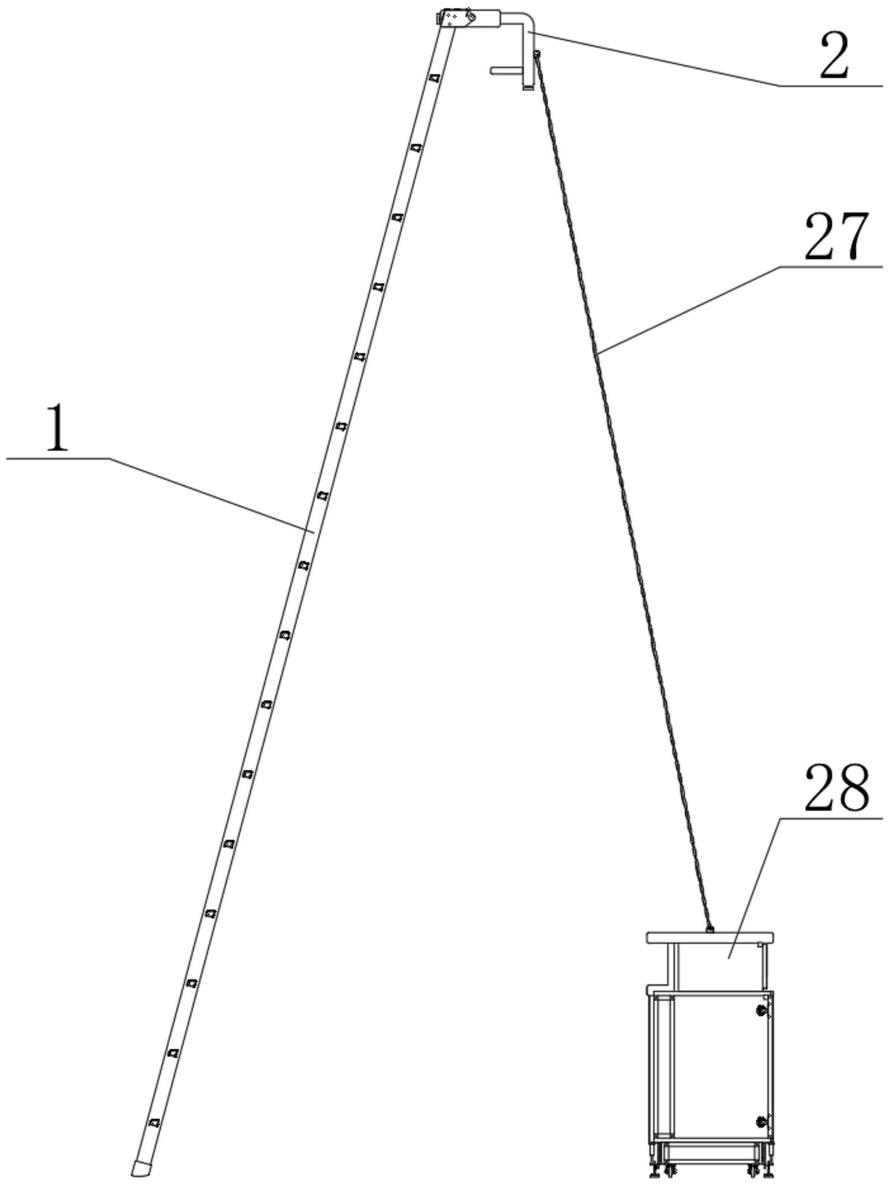 一种桥梁养护用挂梯挂墙连接紧固结构的制作方法