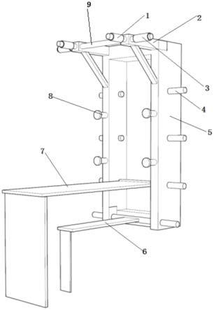 一种多功能墙上健身器材