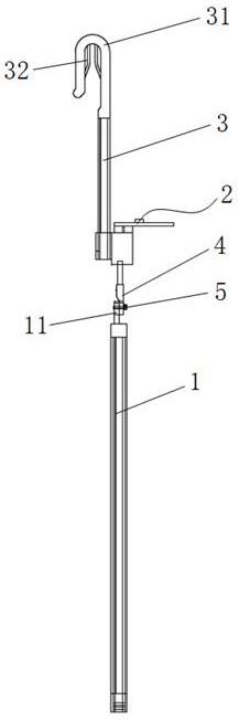 一种具有安全挂钩的线夹安装杆的制作方法