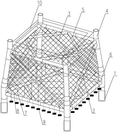 一种耦合养殖网箱的海上电气平台基础结构的制作方法