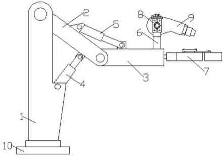 一种烟盒喷码用定位机械臂的制作方法