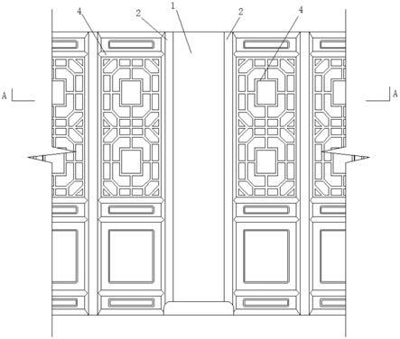 一种铝代木金柱与格子门装配式连接结构的制作方法