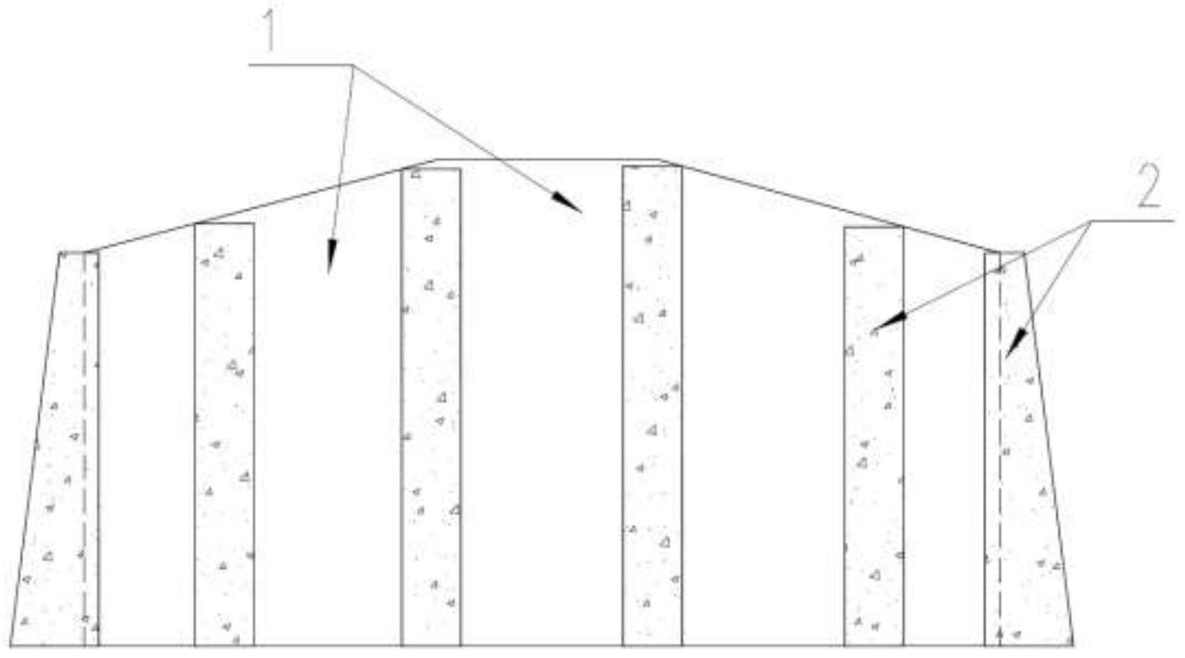 一种带变截面扶壁柱和斜桩的抗侧力粮食平房仓结构的制作方法