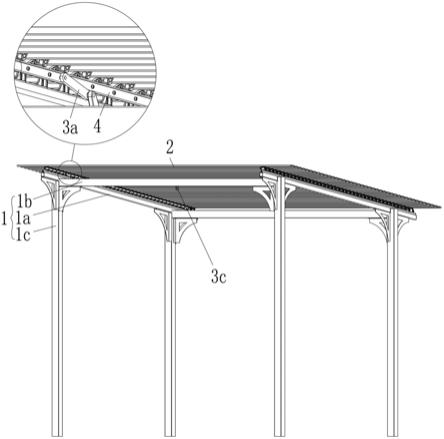 一种采用悬浮百叶固定结构的遮阳篷的制作方法