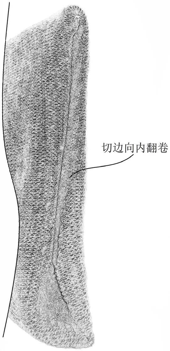 一种罗纹袖口撑料防翻卷机构的制作方法