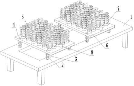 一种柱形弹簧摆放工装的制作方法