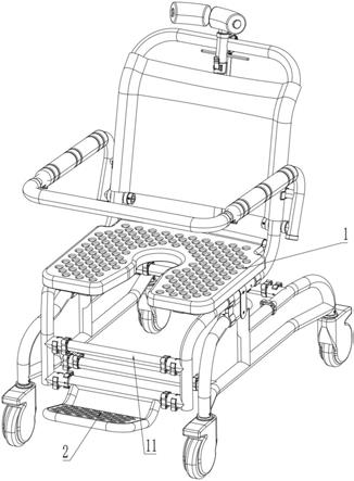 一种沐浴椅的脚踏结构的制作方法