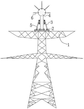 一种具有避雷机构的电力塔的制作方法