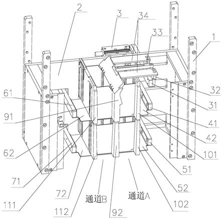 用于包装机输送系统的双通道计数集合装置的制作方法