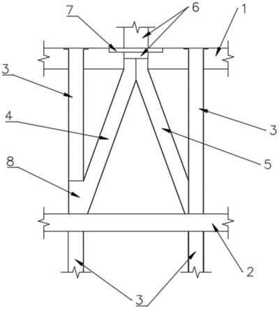 一种W型转换梁支撑结构的制作方法