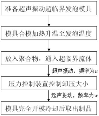 一种超声振动改善超临界模压微孔发泡质量的模具