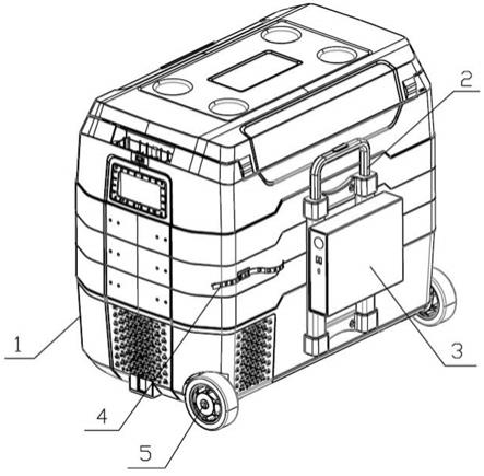 一种携带外置电源的可移动车载冰箱的制作方法