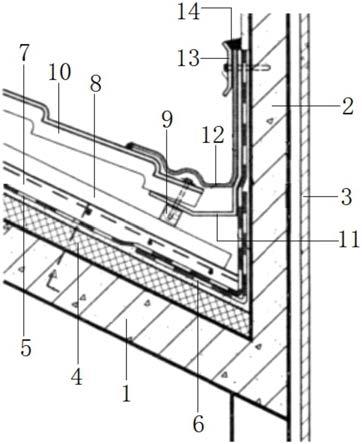 一种复合瓦屋面排气道迎水面防水连接节点结构的制作方法