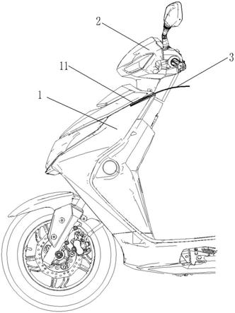 一种摩托车的护膝挡风结构的制作方法