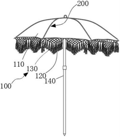 一种便于快速单独拆卸伞骨连接结构的流苏遮阳伞的制作方法
