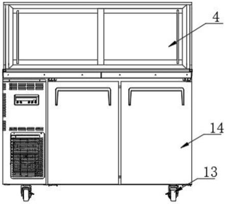 一种新型顶部玻璃门推拉门结构的沙拉冷藏柜的制作方法
