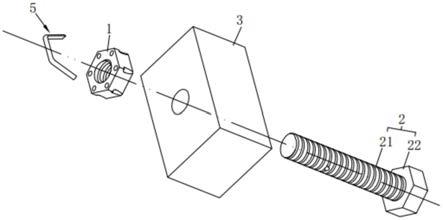 一种V型销固定式防松螺栓结构的制作方法