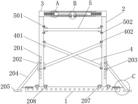 一种面积可调节的房屋建设用操作平台的制作方法