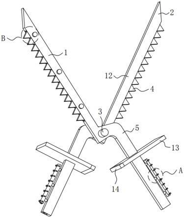 一种省力式带锯齿机构的树枝剪装置的制作方法