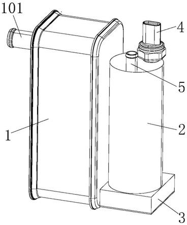 集成有干燥筒的水冷冷凝器组件及汽车的制作方法