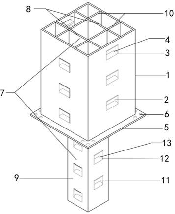 插榫式柱连接件的制作方法