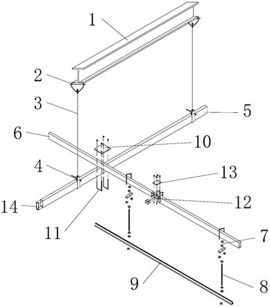 一种洁净室静压箱内二次吊挂系统的制作方法