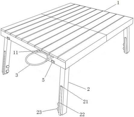 一种折叠式野炊桌的制作方法