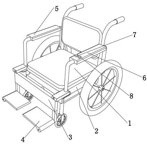 一种轮椅架与脚踏板的连接结构的制作方法