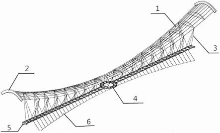 一种山坡锚固式空间缆索体系的人行悬索桥的制作方法