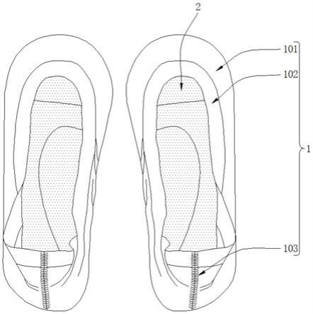 一种自带按摩增高垫的船袜的制作方法