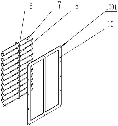 车载移动电站进出风口防护用百叶窗的制作方法