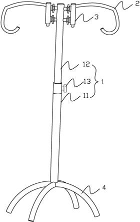 双头输液器防折输液架的制作方法