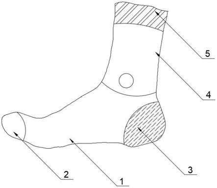双针筒松口保健功能袜的制作方法