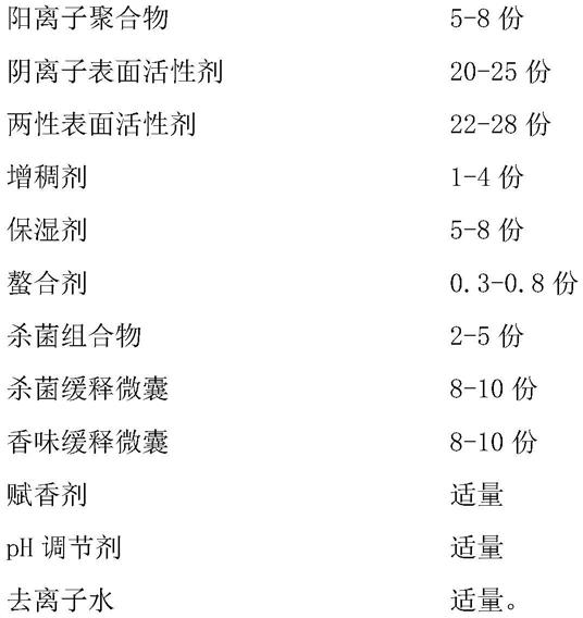 一种抑菌释香的泡沫洗发香波的制作方法