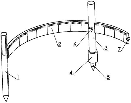 一种弧形圆规