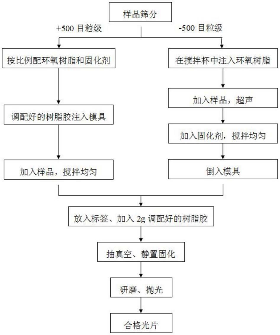 一种胶磷矿粉末样品制备MLA测试树脂光片的方法与流程