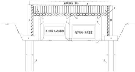 一种桥梁承台与地下结构共用基坑的施工方法与流程