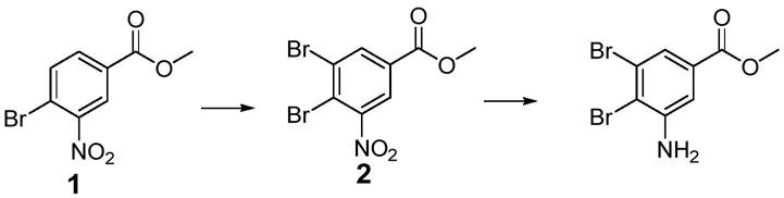 一种3-氨基-4,5-二溴苯甲酸甲酯的制备方法与流程