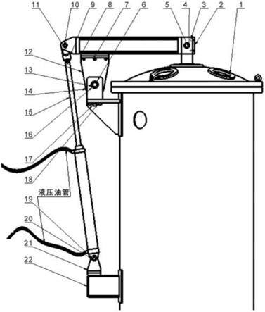 一种用于反应釜翻盖的油缸驱动机构的制作方法