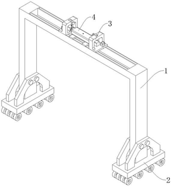 一种桥梁板面铺设用门式起重机的制作方法