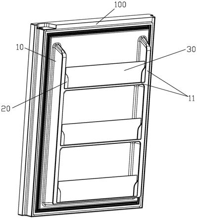 一种冰箱门体搁架装置、及其装配方法及冰箱与流程