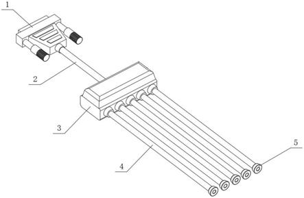 防脱落交叉有序排列心电图仪胸导联转换线的制作方法