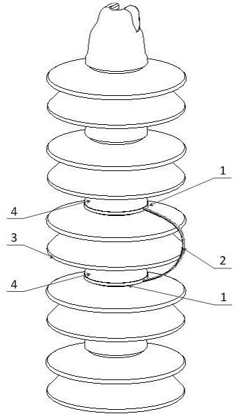 一种零值绝缘子防雷击防污闪断串装置的制作方法