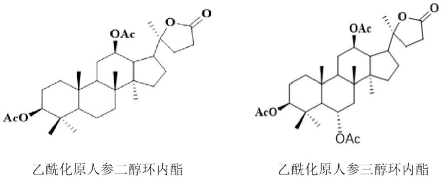 一种乙酰化原人参二醇环内酯和乙酰化原人参三醇环内酯及其制备