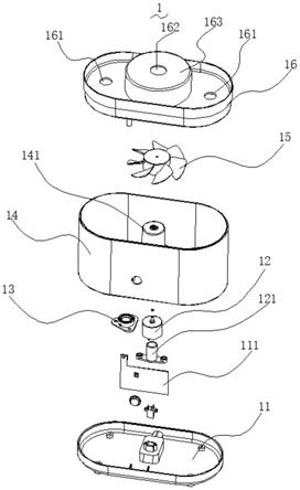 一种内置风扇式喷圈香薰加湿器的制作方法