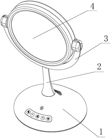 一种带蓝牙麦克风音响的化妆镜的制作方法