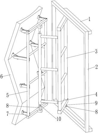 一种异形曲面管井门的模块式安装设计结构的制作方法