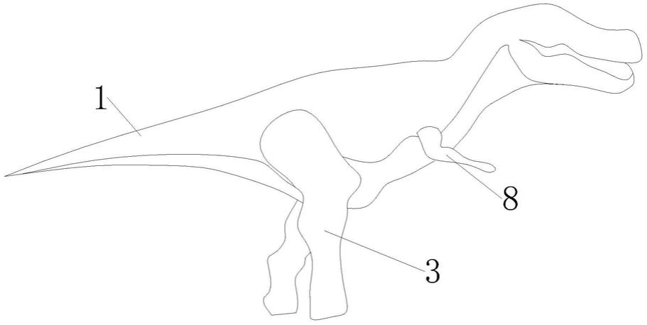 一种可自动平衡的恐龙模型的制作方法