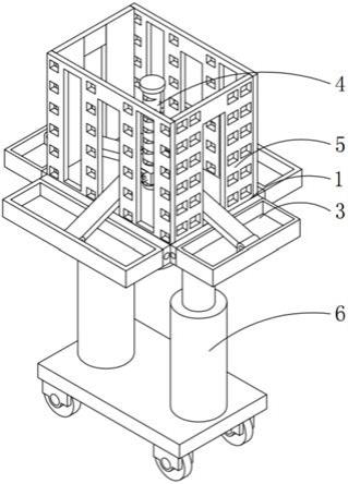 一种用于写字楼外墙建造的组合式脚手架的制作方法